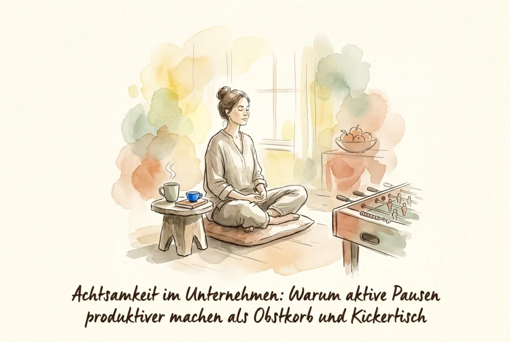 Professional header image for industry analysis: Achtsamkeit im Unternehmen: Warum aktive Pausen produktiv...